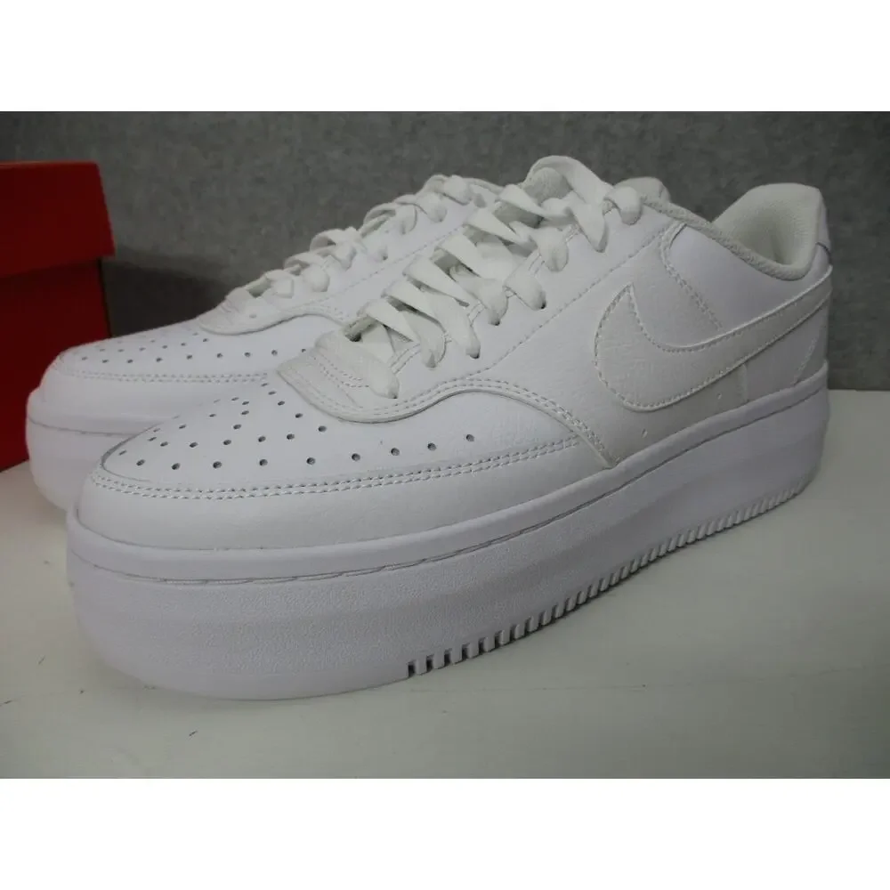 Nike Court Vision Alta LTR Womens Sz 11 White Platform Sneakers Shoes